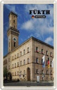 Blechschild 30x20 cm Fürth Rathaus Altstadt Flaggen Bildmotiv Reisemotiv Abenteuer Reisen Urlaub