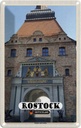Blechschild 30x20 cm Rostock Steintor mit Greifen Bildmotiv Reisemotiv Abenteuer Reisen Urlaub