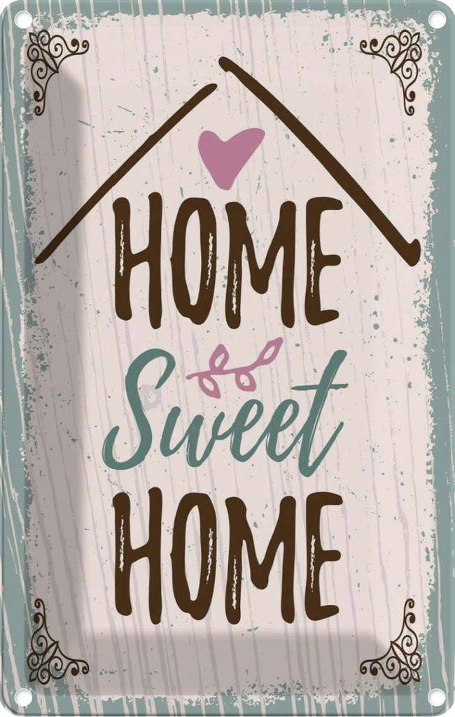 Blechschild 30x20 cm Home Sweet Home