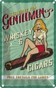 Blechschild 30x20 cm Pinup Exlusive Gentleman Whiskey