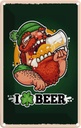 Blechschild 30x20 cm i love Beer Bier