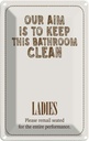Blechschild 30x20 cm Keep this bathroom clean