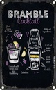 Blechschild 30x20 cm Bramble Cocktail Recipe
