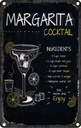 Blechschild 30x20 cm Margarita Cocktail Recipe