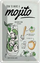 Blechschild 30x20 cm Mojito Cocktail Recipewhite rum