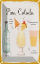 Blechschild 30x20 cm Pina Colada Cocktail Recipe