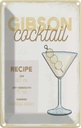 Blechschild 30x20 cm Gibson Cocktail Recipe