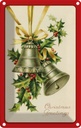 Blechschild 30x20 cm Weihnachtszweig Glocke Christmas