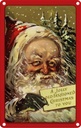 Blechschild 30x20 cm Weihnachtsmann Winter Schnee Christmas