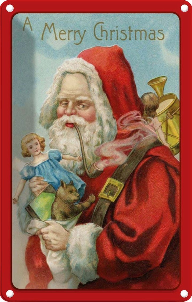 Blechschild 30x20 cm Weihnachtsmanne Santa Fest