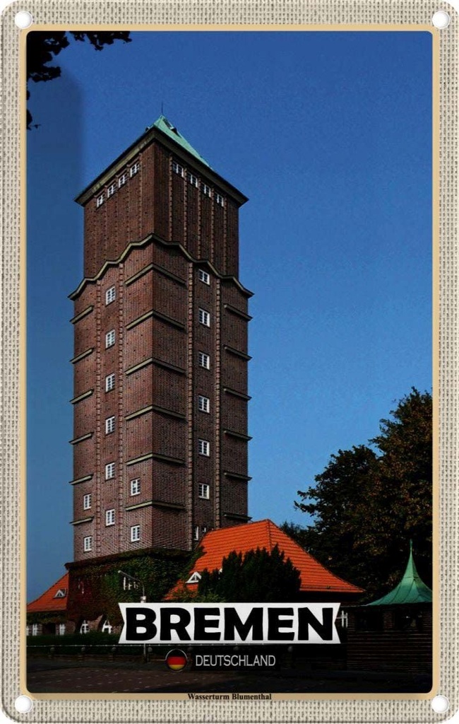 Blechschild 30x20 cm Bremen Deutschland Walle Stadt Bildmotiv Reisemotiv Abenteuer Reisen Urlaub