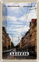 Blechschild 30x20 cm Leipzig Connewitz Bahngleisen Bildmotiv Reisemotiv Abenteuer Reisen Urlaub