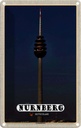 Blechschild 30x20 cm Nürnberg Fernmeldeturm Gemälde Bildmotiv Reisemotiv Abenteuer Reisen Urlaub