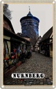Blechschild 30x20 cm Nürnberg Handwerker Hof Altstad Bildmotiv Reisemotiv Abenteuer Reisen Urlaub