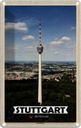 Blechschild 30x20 cm Stuttgart Fernsehturm Stadt Bildmotiv Reisemotiv Abenteuer Reisen Urlaub