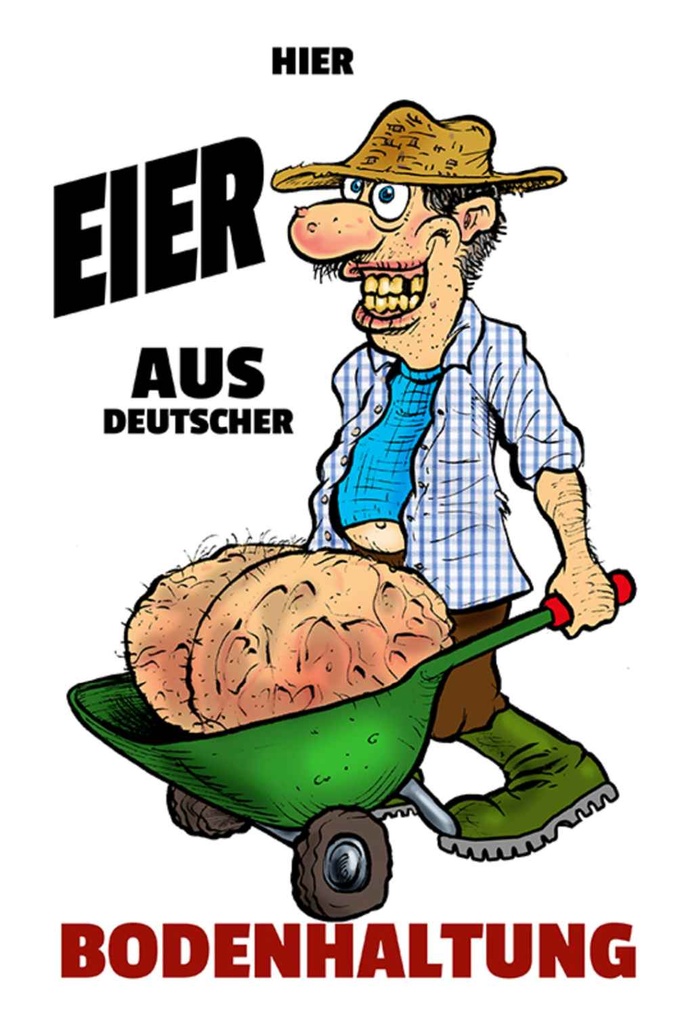 Holzschild 30x20 cm Hier Eier aus deuts. Bodenhaltung Dekoration