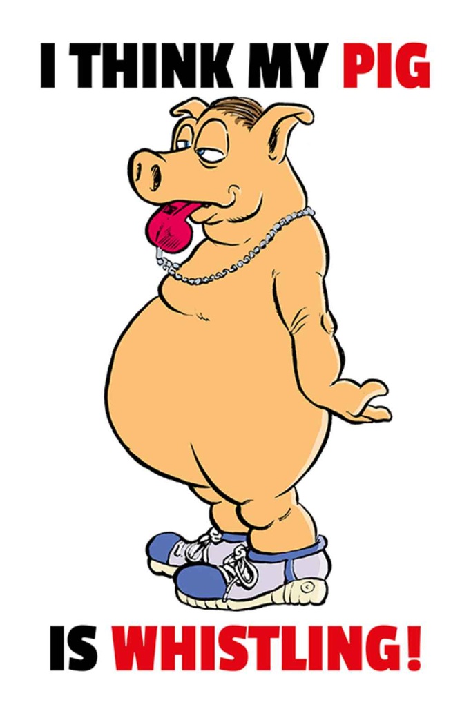 Holzschild 30x20 cm I think my pig's whistling Schwein Spruch Zitat