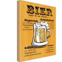Holzschild 30x20 cm Alkohol Bier hat's in sich Vitamine