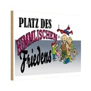 Holzschild 20x30 cm Platz des himmlischen Friedens Dekoration