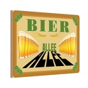 Holzschild 20x30 cm Alkohol Bier Allee Essen Trinken