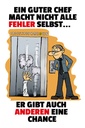 Holzschild 30x20 cm Guter Chef Fehler nicht selbst Beruf Arbeit