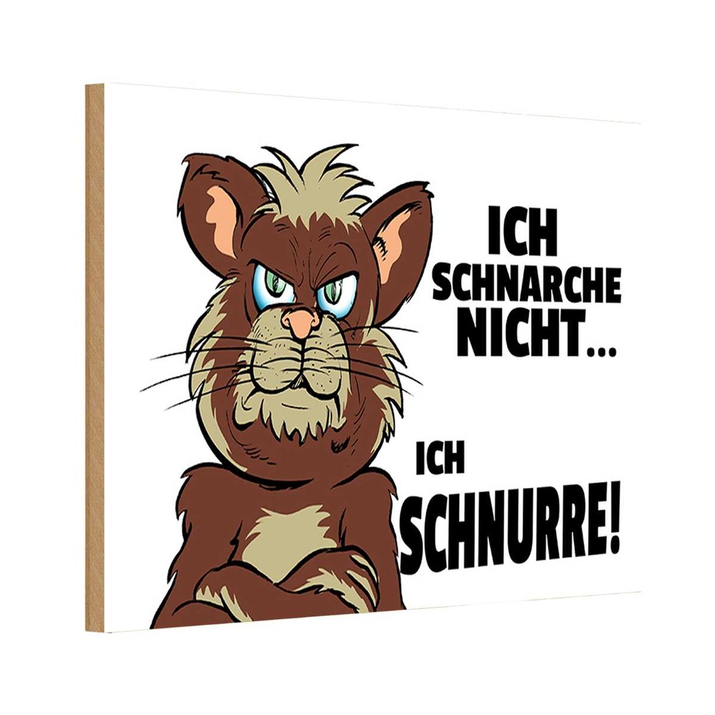 Holzschild 20x30 cm ich schnarche nicht schnurre Spruch Zitat