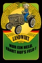Holzschild 30x20 cm Landwirt nur ein Held fährt Dekoration