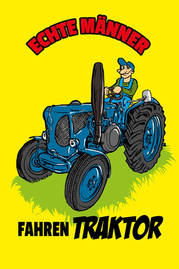 Holzschild 30x20 cm echte Männer fahren Traktor Frauen