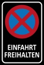 Holzschild 30x20 cm Einfahrt freihalten Warnschild Hinweisschild