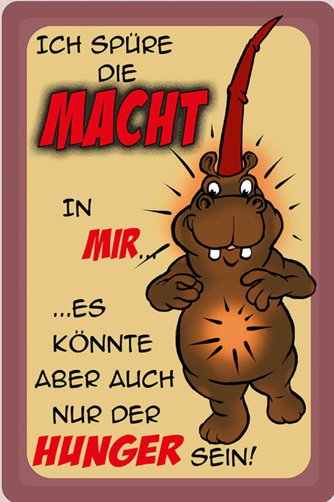 Holzschild 30x20 cm Ich spüre die Macht in mir Dekoration