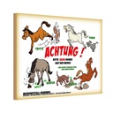 Holzschild 20x30 cm Achtung keine Hunde auf Weide Warnschild Hinweisschild
