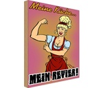 Holzschild 30x20 cm Pinup Meine Küche mein Revier Spruch Zitat