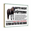 Holzschild 20x30 cm Pferd bitte nicht füttern Eltern haften Warnschild Hinweisschild