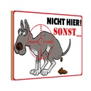 Holzschild 20x30 cm Hundehaufen nicht hier Sonst Warnschild Hinweisschild