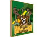 Holzschild 30x20 cm Jagd Jäger des Jahres Reh Dekoration
