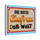 Holzschild 20x30 cm die beste Ehefrau der Welt Familie Freunde