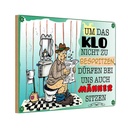 Holzschild 20x30 cm um Klo nicht bespritzen Männer Frauen