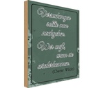 Holzschild 30x20 cm Versuchungen soll man nachgeben Spruch Zitat