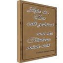 Holzschild 30x20 cm lebe bis Du satt geküsst Trinken Spruch Zitat