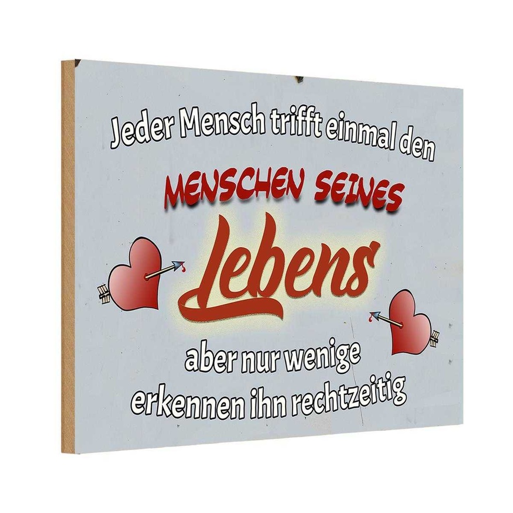 [LA-112339-H] Holzschild 20x30 cm jeder Mensch trifft einmal den Dekoration