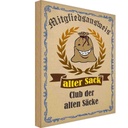 Holzschild 30x20 cm Mitgliedsausweis alter Sack Club Dekoration
