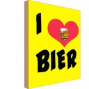 Holzschild 30x20 cm Alkohol i love Bier Essen Trinken