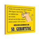 Holzschild 20x30 cm Glückwunsch zum 50.Geburtstag Geburtstag Feiern Party