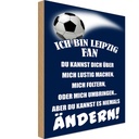 Holzschild 30x20 cm ich bin Leipzig Fan Fussball Sport Hobby