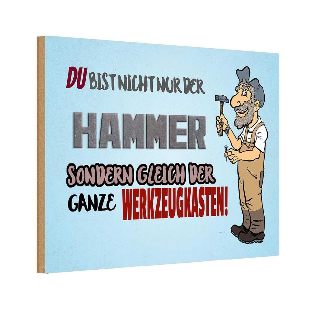 Holzschild 20x30 cm du Bist nicht nur der Hammer Dekoration