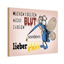 Holzschild 20x30 cm Mücken sollten nicht Blut saugen Spruch Zitat