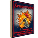 Holzschild 30x20 cm Feuerwehr wenn Job einfach wäre Beruf Arbeit