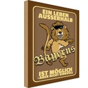 Holzschild 30x20 cm ein Leben außerhalb Bayerns Löwe Deutschland