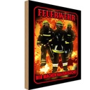 Holzschild 30x20 cm Feuerwehr wir machen Hausbesuche Beruf Arbeit
