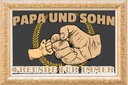 Holzschild 20x30 cm Papa und Sohn Freunde für immer Familie